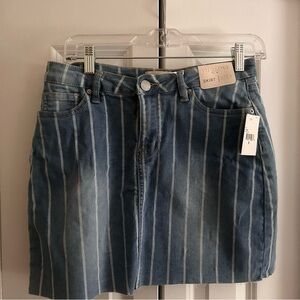 Striped jean skirt, never worn!